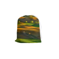 Landscape Usa Nature Washington State Trees Field Palouse Drawstring Pouch (small) by Bakwanart