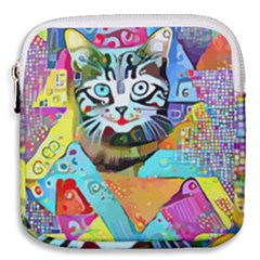 Kitten Cat Pet Animal Adorable Fluffy Cute Kitty Mini Square Pouch by 99art