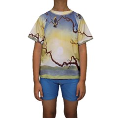 1 (202) Kids  Short Sleeve Swimwear by LeRoyJacks