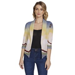 1 (202) Women s Draped Front 3/4 Sleeve Shawl Collar Jacket by LeRoyJacks