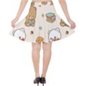 Bear Cartoon Background Pattern Seamless Animal Velvet High Waist Skirt View2