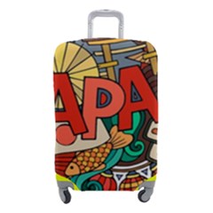 Earthquake And Tsunami Drawing Japan Illustration Luggage Cover (small) by Vaneshart