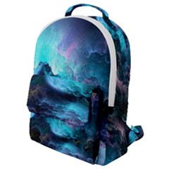 Abstract Graphics Nebula Psychedelic Space Flap Pocket Backpack (small) by 99art