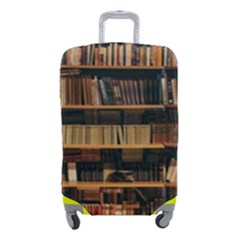 Books On Bookshelf Assorted Color Book Lot In Bookcase Library Luggage Cover (small) by 99art