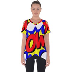 Pow Comic Comic Book Fight Cut Out Side Drop Tee by 99art