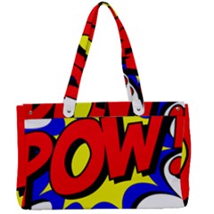 Pow Comic Comic Book Fight Canvas Work Bag by 99art