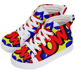 Pow Comic Comic Book Fight Kids  Hi-top Skate Sneakers by 99art