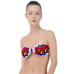 Zap Comic Book Fight Classic Bandeau Bikini Top  by 99art