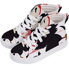 Bat Broom Broomstick Kids  Hi-top Skate Sneakers by 99art