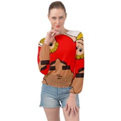 Comic-characters-grandfather Banded Bottom Chiffon Top by 99art