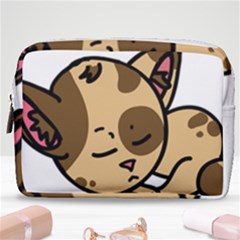 Cat-cartoon-pet-kitten-character Make Up Pouch (medium) by 99art