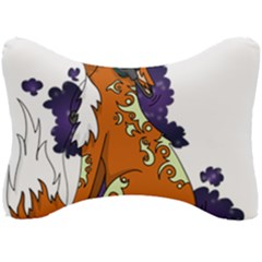 Fuchs-comic-music-wild-animal-cute Seat Head Rest Cushion by 99art