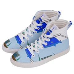 Wal-fish-small-world-lake-sea Men s Hi-top Skate Sneakers by 99art