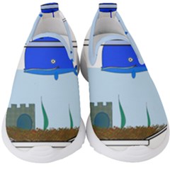 Wal-fish-small-world-lake-sea Kids  Slip On Sneakers by 99art