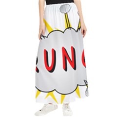 Comic-noise-paleness-explosion Maxi Chiffon Skirt by 99art