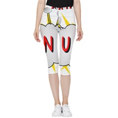 Comic-noise-paleness-explosion Inside Out Lightweight Velour Capri Leggings  by 99art