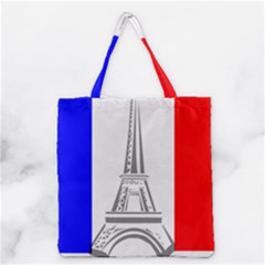 Eiffel-tower-france-flag-tower- Grocery Tote Bag by 99art