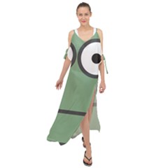 Cartoon-cute-frankenstein-halloween Maxi Chiffon Cover Up Dress by 99art