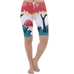 Tree-art-trunk-artwork-cartoon Cropped Leggings  by 99art