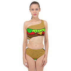 Hamburger-cheeseburger-fast-food Spliced Up Two Piece Swimsuit by 99art