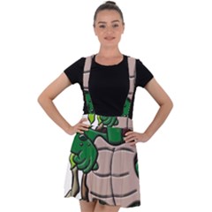 Amphibian-animal-cartoon-reptile Velvet Suspender Skater Skirt by 99art