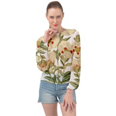 Nature-flower-leaf-plant-isolated Banded Bottom Chiffon Top by 99art