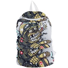 Scooter-motorcycle-boot-cartoon-vector Foldable Lightweight Backpack by 99art