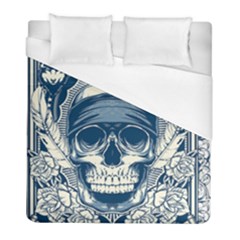 Skull Drawing Duvet Cover (full/ Double Size) by 99art