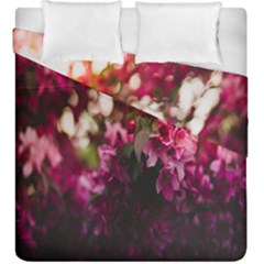 Pink Flower Duvet Cover Double Side (king Size) by artworkshop