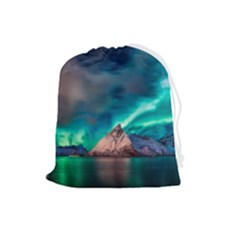 Amazing Aurora Borealis Colors Drawstring Pouch (large) by B30l