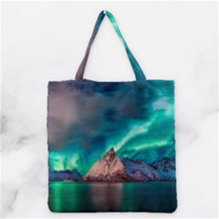 Amazing Aurora Borealis Colors Grocery Tote Bag by B30l