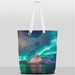 Amazing Aurora Borealis Colors Full Print Rope Handle Tote (small) by B30l