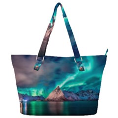 Amazing Aurora Borealis Colors Full Print Shoulder Bag by B30l