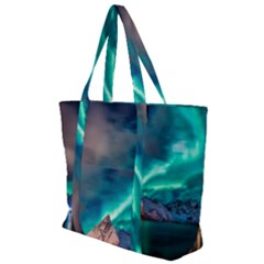 Amazing Aurora Borealis Colors Zip Up Canvas Bag by B30l