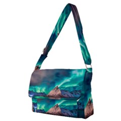 Amazing Aurora Borealis Colors Full Print Messenger Bag (m) by B30l