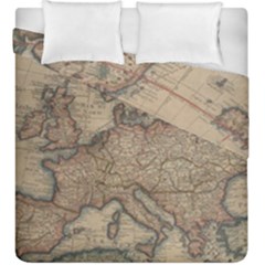 Old Vintage Classic Map Of Europe Duvet Cover Double Side (king Size) by B30l