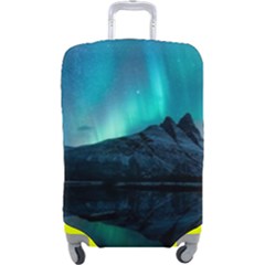 Aurora Borealis Mountain Reflection Luggage Cover (large) by B30l