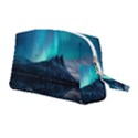 Aurora Borealis Mountain Reflection Wristlet Pouch Bag (Medium) View2