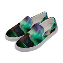 Aurora Borealis Nature Sky Light Women s Canvas Slip Ons by B30l