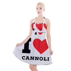 I Love Cannoli  Halter Party Swing Dress  by ilovewhateva