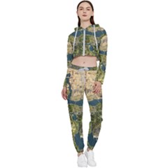 Map Illustration Gta Cropped Zip Up Lounge Set by B30l