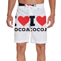 I Love Cocoa Men s Beach Shorts by ilovewhateva