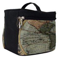 Vintage World Map Travel Geography Make Up Travel Bag (small) by B30l