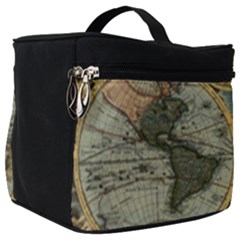 Vintage World Map Travel Geography Make Up Travel Bag (big) by B30l