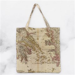 Map Of Greece Archipelago Grocery Tote Bag by B30l