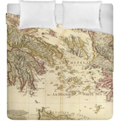 Map Of Greece Archipelago Duvet Cover Double Side (king Size) by B30l