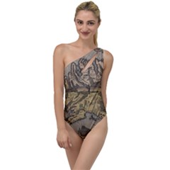 Iceland Cartography Map Renaissance To One Side Swimsuit by B30l