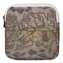 Iceland Cartography Map Renaissance Mini Square Pouch by B30l