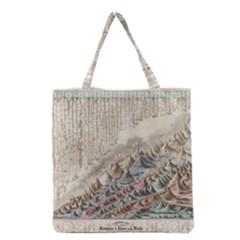 Mountain View Mountain Top Infographics Map Grocery Tote Bag by B30l