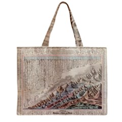 Mountain View Mountain Top Infographics Map Zipper Mini Tote Bag by B30l